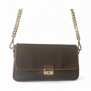 Michael Kors Tan Monogram Shoulder bag.  EUC